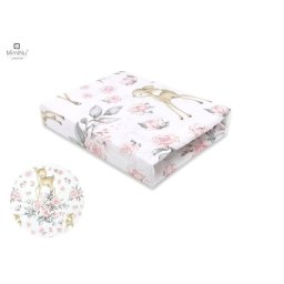 Cearceaf cu Elastic MimiNu 90x40cm Sweet Deer Pink