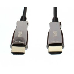 Cablu cu Fibra Optica WELL HDMI - HDMI 25m Black