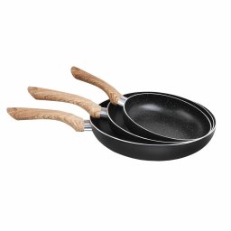 Set 3 Tigai Aluminiu Lemn Kitchen Artist 20 24 28cm Black