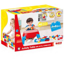 Set de Constructie Dolu Masuta de Activitati cu 30 Cuburi de Construit 1 An+
