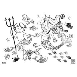 Plansa pentru Colorat Funny Mat Sirena