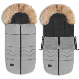 Sac de Iarna pentru Carucior Lionelo Frode 90x45cm Impermeabil Gri