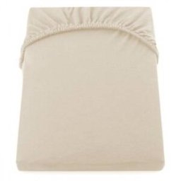 Cearceaf de Pat cu Elastic Mally Home 160 x 200 x 25 cm Bumbac Bej