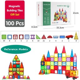Set de Constructie MAGPLAYER 100 Piese 3 Ani+
