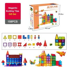 Set de Constructie MAGPLAYER 158 Piese 3 Ani+