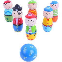 Jucarie BigJigs Toys Set Popice din Lemn Pirati