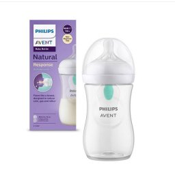 Biberon Philips-Avent Natural Response SCY673/01 cu Dispozitiv Anticolici AirFree 260ml cu Debit 3