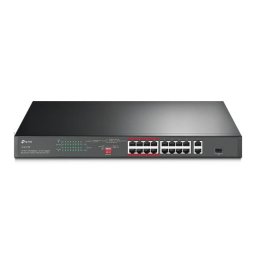 Switch TP-Link TL-SL1218P 16 Porturi POE 10/100Mbps 2 x Gigabit 1x Slot SFP Combo Negru