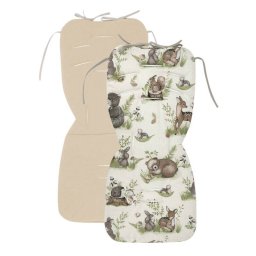 Salteluta pentru Carucior MimiNu Calm Forest 78 x 34 cm Calm Forest Natural Nugat