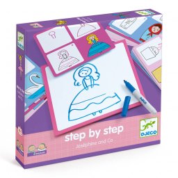 Joc Educativ Djeco Deseneaza pas cu pas pentru fete