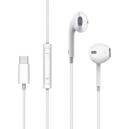 Casti Mcdodo HP-6070 in-ear, Control pe fir, Cu fir, USB-C, 1.2m, Alb