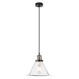 Corp Suspendat V-Tac Iluminat Max 60W IP20 Sticla Negru