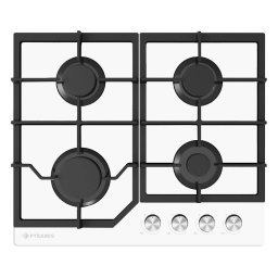 Plita Gaz Pyramis 60PG 6602 Fonta White Glass