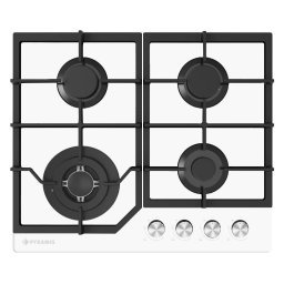 Plita Gaz Pyramis 60PG 6612 Wok Fonta White Glass