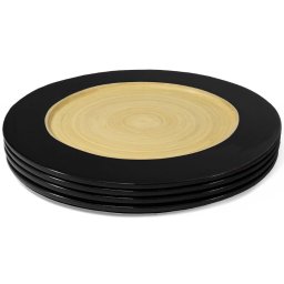 Set Bucatarie Kitchen Artist 4 Farfurii Fibre Bambou MES119 Negru