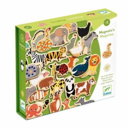 Jucarie Djeco Joc Magnetic cu 36 Animale Salbatice si Domestice