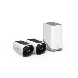 Kit Supraveghere Video eufy Cam 3 S330 4K Ultra HD Incarcare Solara BionicMindâ¢ Nightvision Homebase 3 + 2 Camere Video Alb/Negru