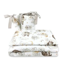 Set Lenjerie cu 3 Piese Qmini Teddy Bear and Friends Beige