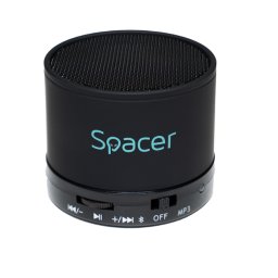 Boxa portabila Spacer Bluetooth 3W Control Volum 520mAh Autonomie 5h Radio FM Negru