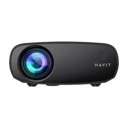 Videoproiector Havit PJ207, 4K, Lumeni ANSI 110, Boxa integrata 3W, Putere maxima 43W, Android TV 9.0, Negru