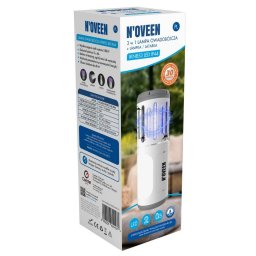 Lampa Anti-Insecte Noveen LED UV 6W 1000V Portabil 3 x AA IP44 IKN853 Alb