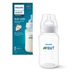 Biberon Philips-Avent Anti-Colici Avent Scy106/01 330ml Tetina Debit 3 +3 Luni Fara Bpa Usor De Curatat