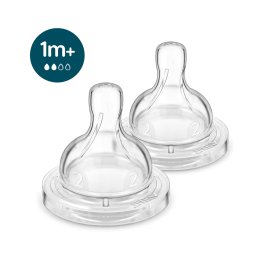 Set 2 Tetine Philips-Avent SCY762/02 Anti-colici Debit 2 Silicon fara BPA 1 Luna+ Transparent
