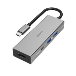 Hub Hama USB C Multiport HDMI Argintiu