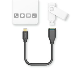 Cablu Adaptor Hama OTG USB C Plug USB A Negru