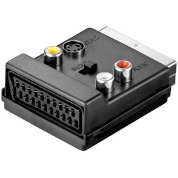 Adaptor Goobay SCART 21pini + SCART 21pini - 3 x RCA - SVHS Comutator