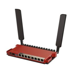 Router wireless MikroTik L009UiGS-2HaxD Dual Core 800MHz CPU 512MB RAM 8 x Gbit LAN 1 x 2.5 Gbit SFP Port Rosu/Negru