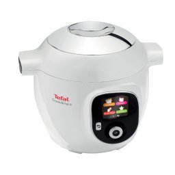 Multicooker Inteligent Tefal Cook4Me Gatire Presiune 6 Moduri Gatit Instructiuni Rapid Usor 150 Retete Capacitate 6L Alb
