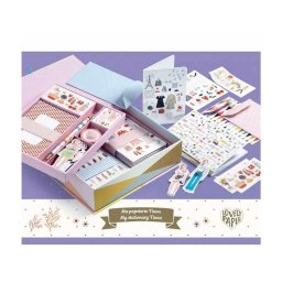 Set Djeco Tinou Papetarie Felicitari Coli Autocolante Semne Carte Creion Radiera Caiet Multicolor