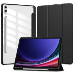 Husa tableta TECH-PROTECT Smartcase Pen Hybrid compatibila cu Samsung Galaxy Tab S9 Plus 12.4 inch Black