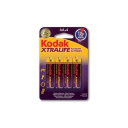 Baterii Kodak Alcaline R6 AA Xtralife 1.5V Set 4 Bucati Mov/Galben