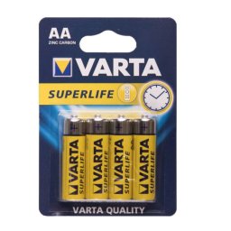Set Varta 4 Baterii Supelife AA 1.5V Zinc Carbon Galben/Argintiu