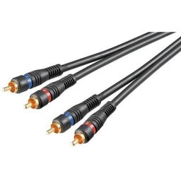 Cablu Audio Goobay 2x RCA - 2x RCA 10m Black