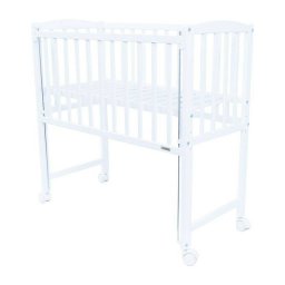 Patut din Lemn cu Laterala Culisanta New Baby Mateo 90x40cm Alb