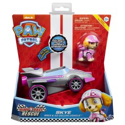Jucarie Spin Master Skye masina de curse cu sunete si motor pull-back