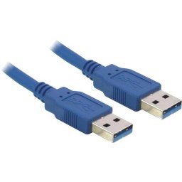 Cablu Delock USB 3.0 A Male USB-A Male 1m Albastru