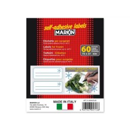 Etichete pentru Congelator Markin 70x37MM 60 Bucati Alb