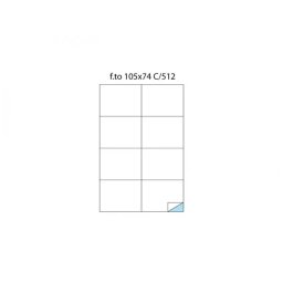 Etichete Adezive fara Margini Markin C/512 105x74MM 800 Bucati / Cutie Alb