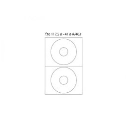 Etichete Speciale Adezive Markin A/463 Diametru 117.5MM 200 Bucati Alb