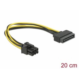 Cablu Delock SATA 15 Pin - 6 Pin PCI-E