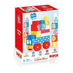 Cuburi De Construit Dolu Din Plastic 25 Piese 1 An+