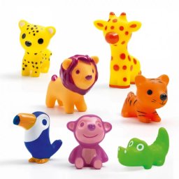 Jucarie Djeco Set 7 Animalute din silicon