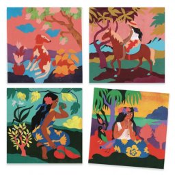 Jucarie Djeco Planse preilustrate pentru pictat Inspired by Paul Gauguin pictura Polynesia