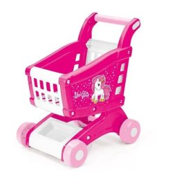 Jucarie Dolu Carucior pentru cumparaturi - Unicorn Roz Alb