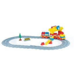 Set de Constructie Dolu Trenulet 58 Piese 18 Luni+ Multicolor