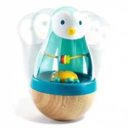 Jucarie Hopa Mitica Djeco Pinguinul Roly Pingui pentru bebelusi Multicolor